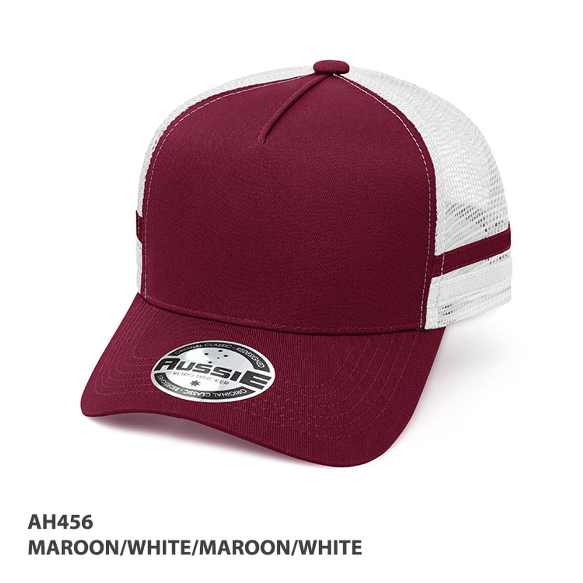 A-frame Striped Trucker Cap AH456