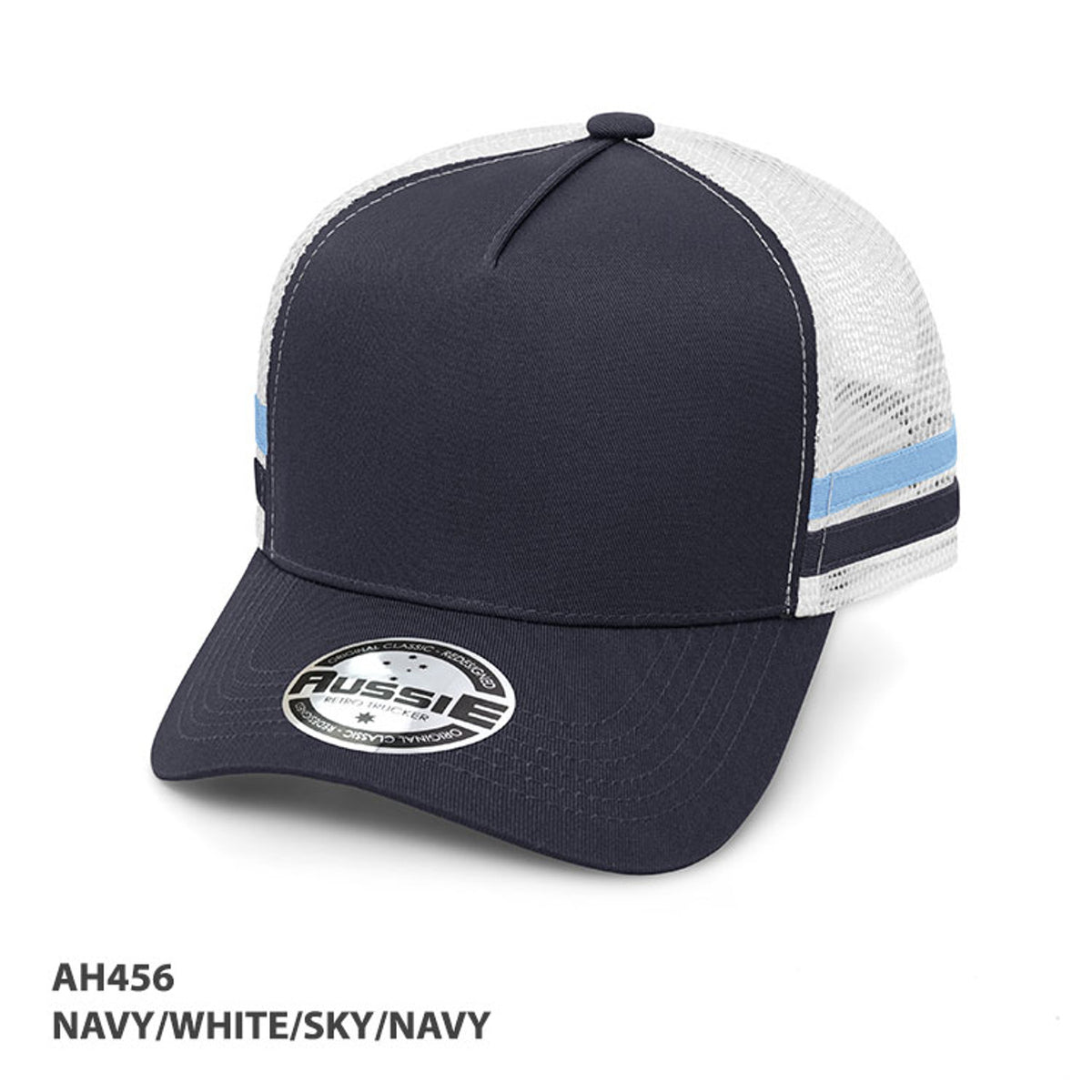 A-frame Striped Trucker Cap AH456