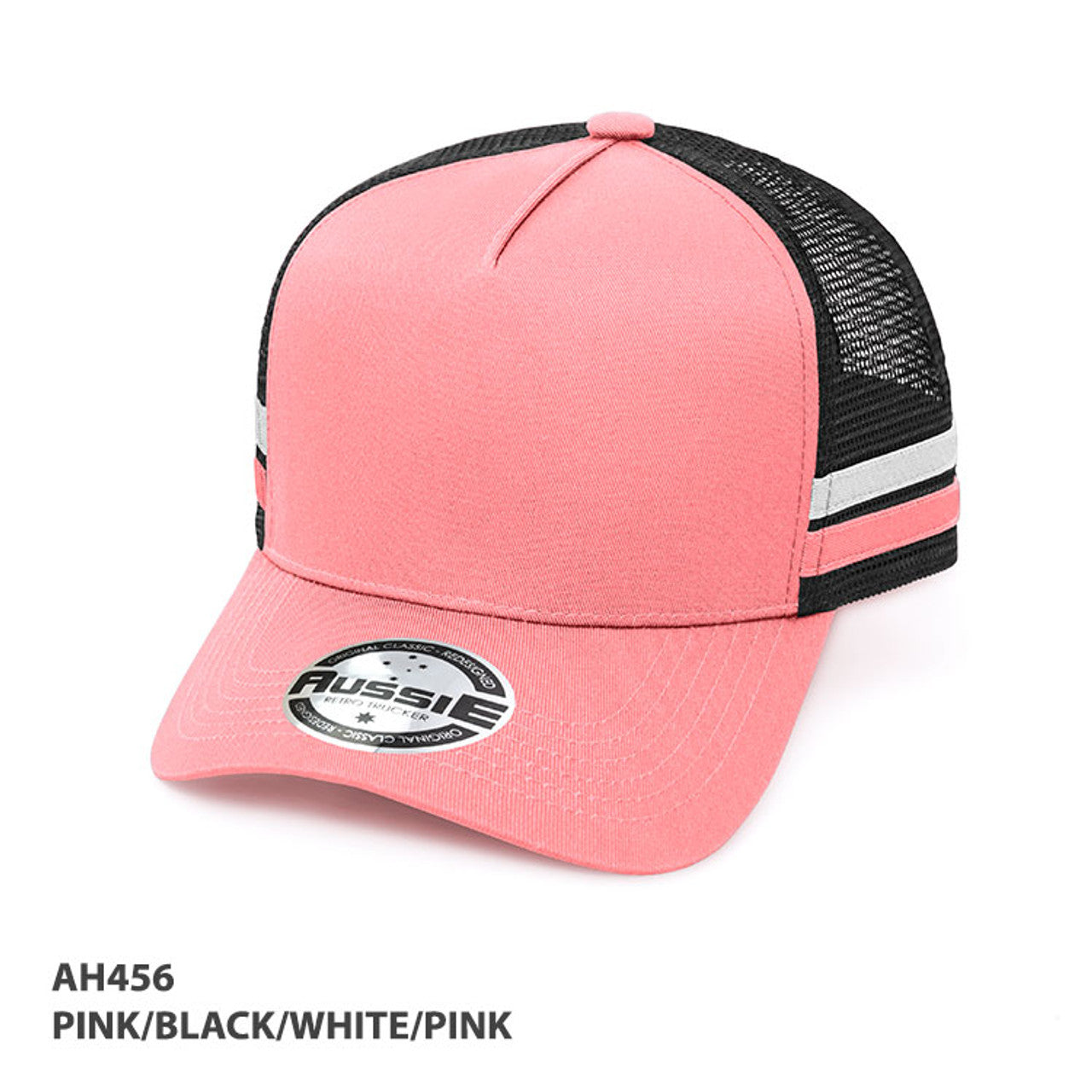 A-frame Striped Trucker Cap AH456