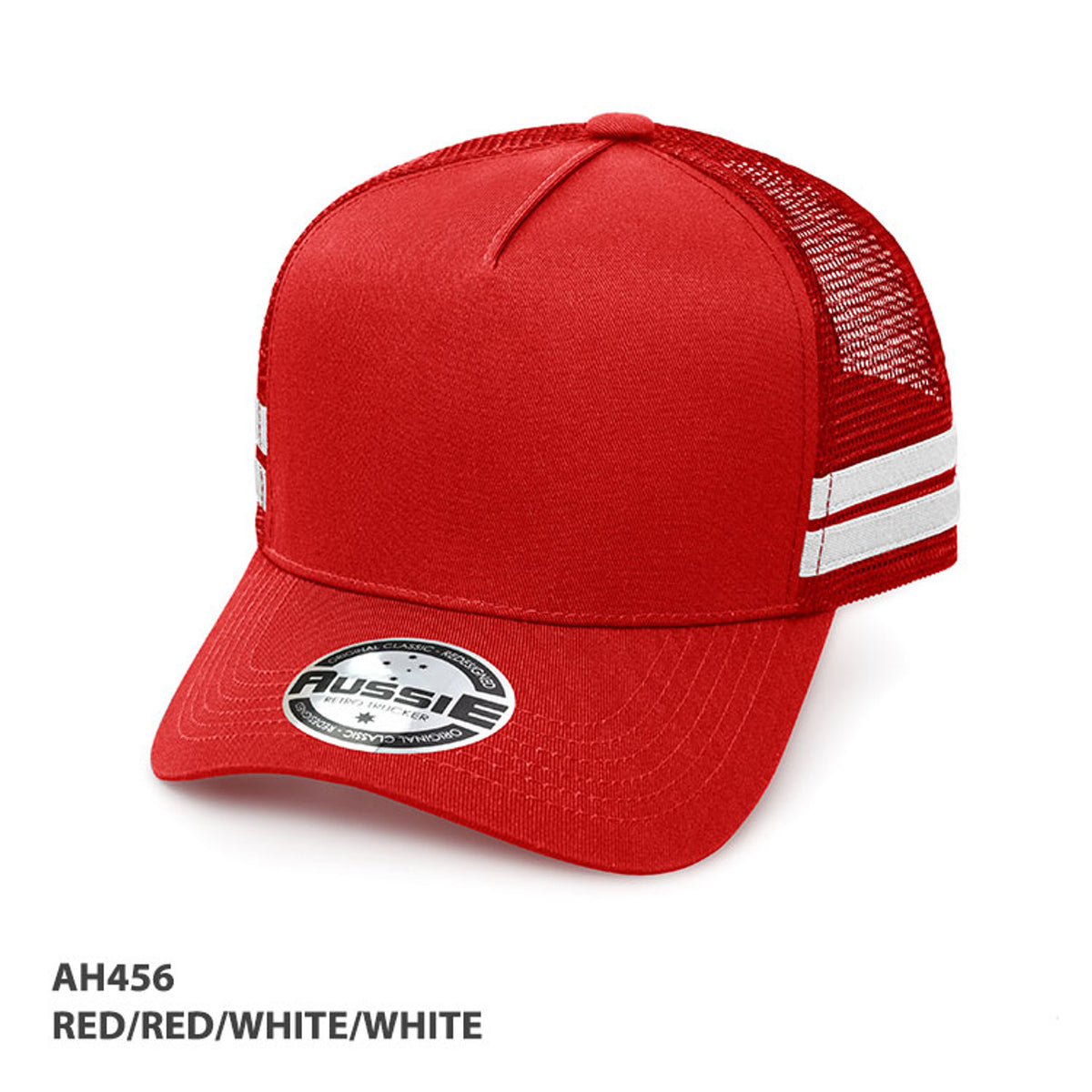 A-frame Striped Trucker Cap AH456