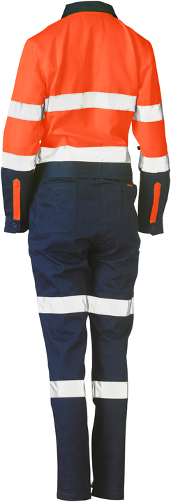 Women's Taped Hi Vis Cotton Drill Coverall