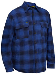 Men's Checked Shacket with Sherpa Lining