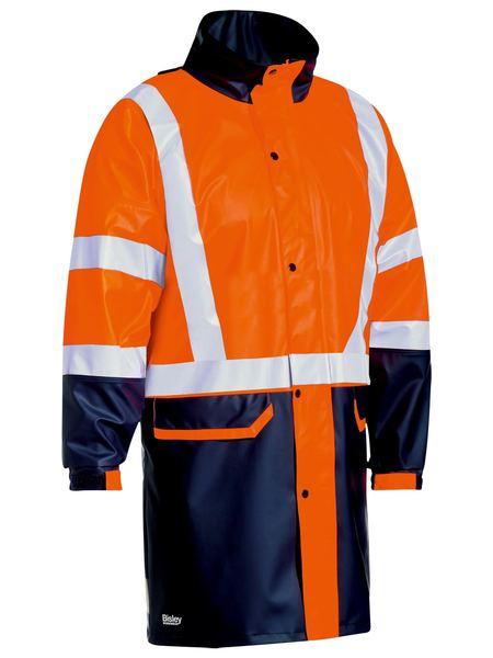 Bisley Taped Two Tone Hi Vis Stretch Pu Rain Coat