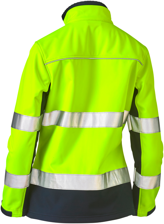 Women's Taped Two Tone Hi Vis Soft Shell Jacket