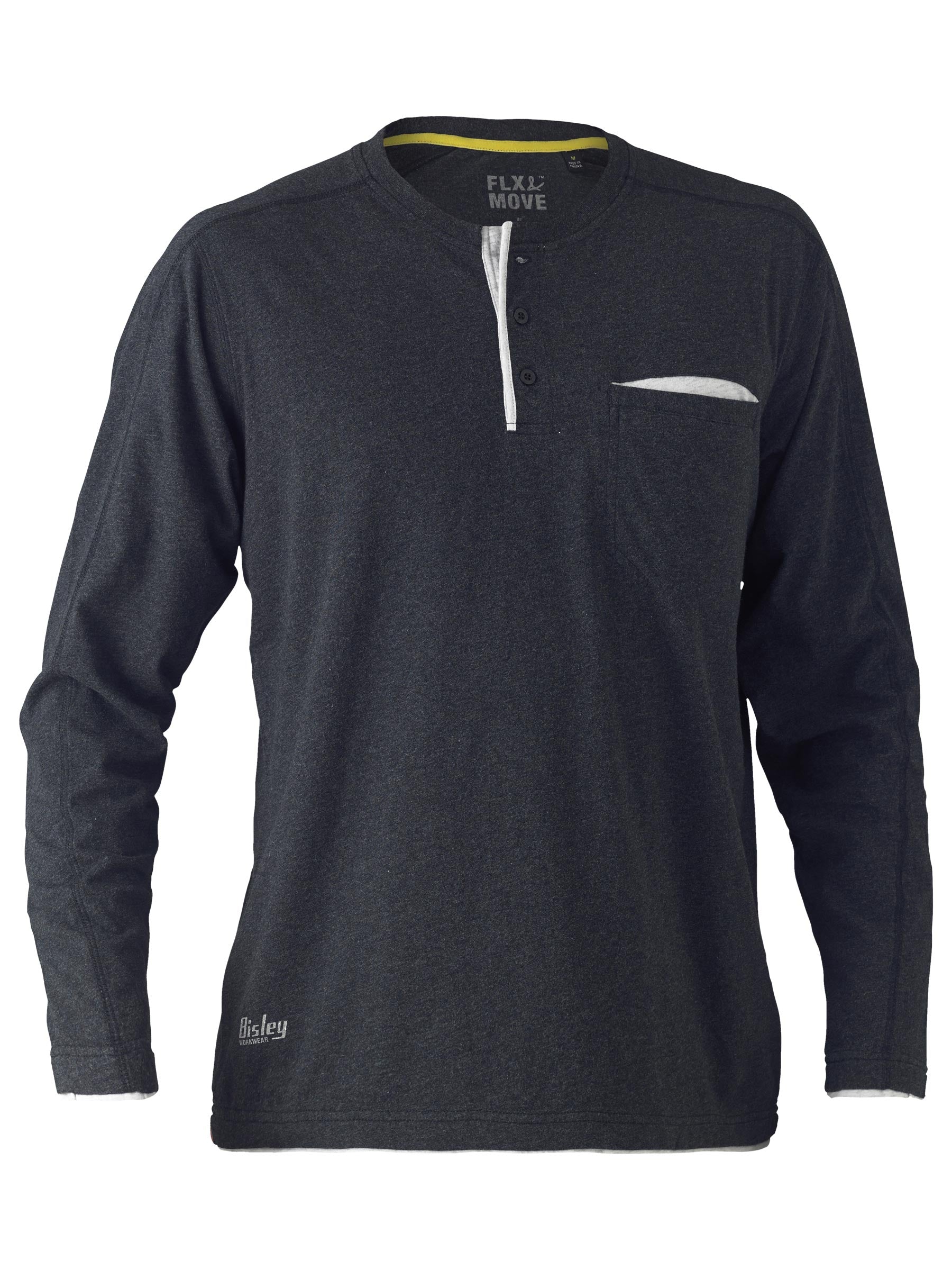 Flex & Move Cotton Henley Tee L/S