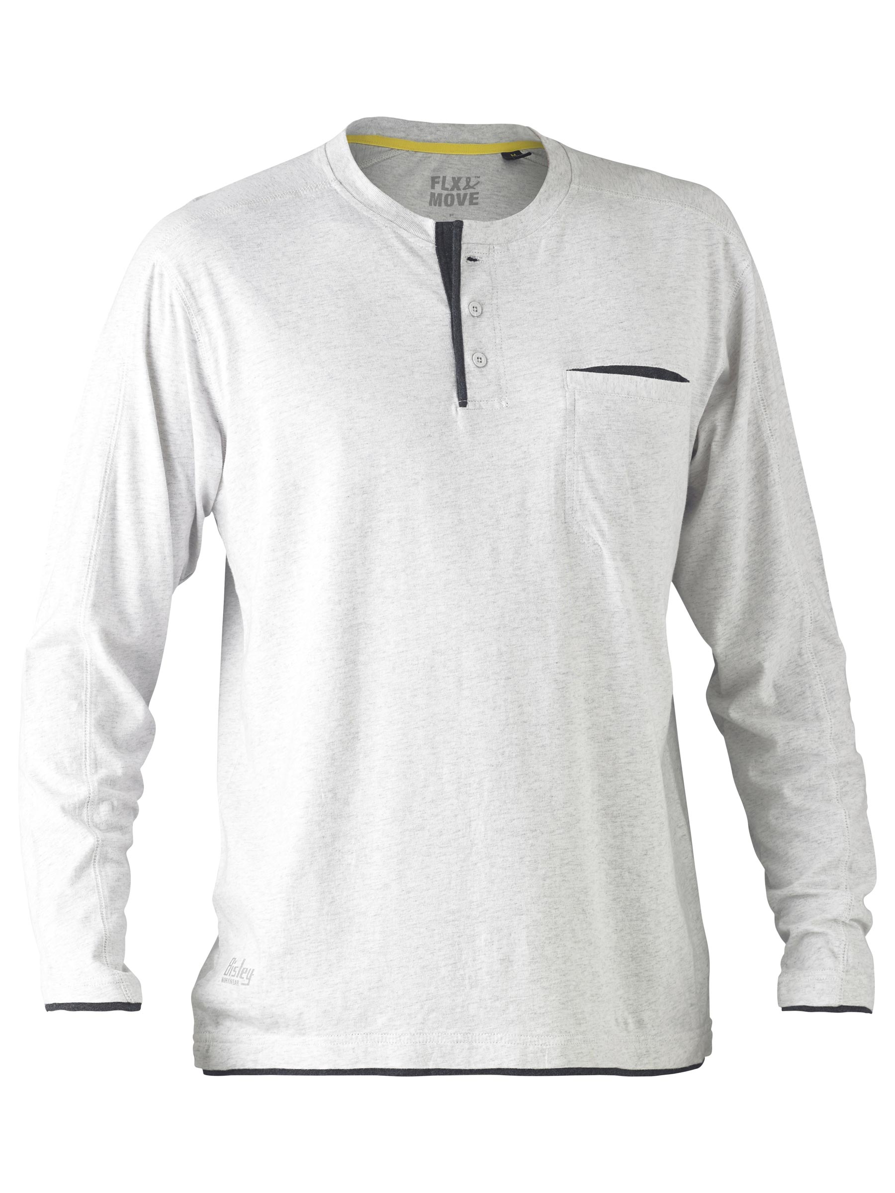 Flex & Move Cotton Henley Tee L/S