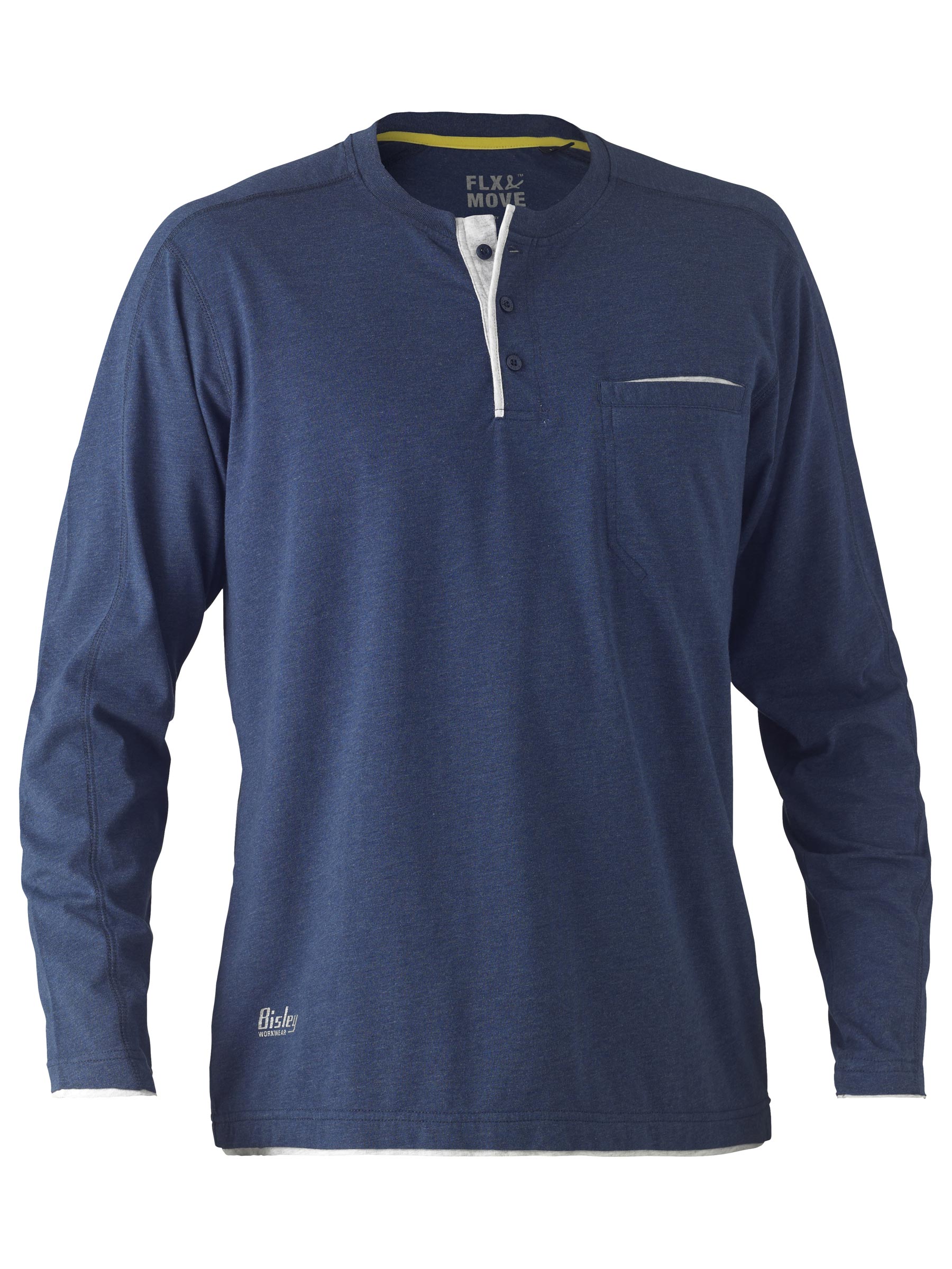 Flex & Move Cotton Henley Tee L/S