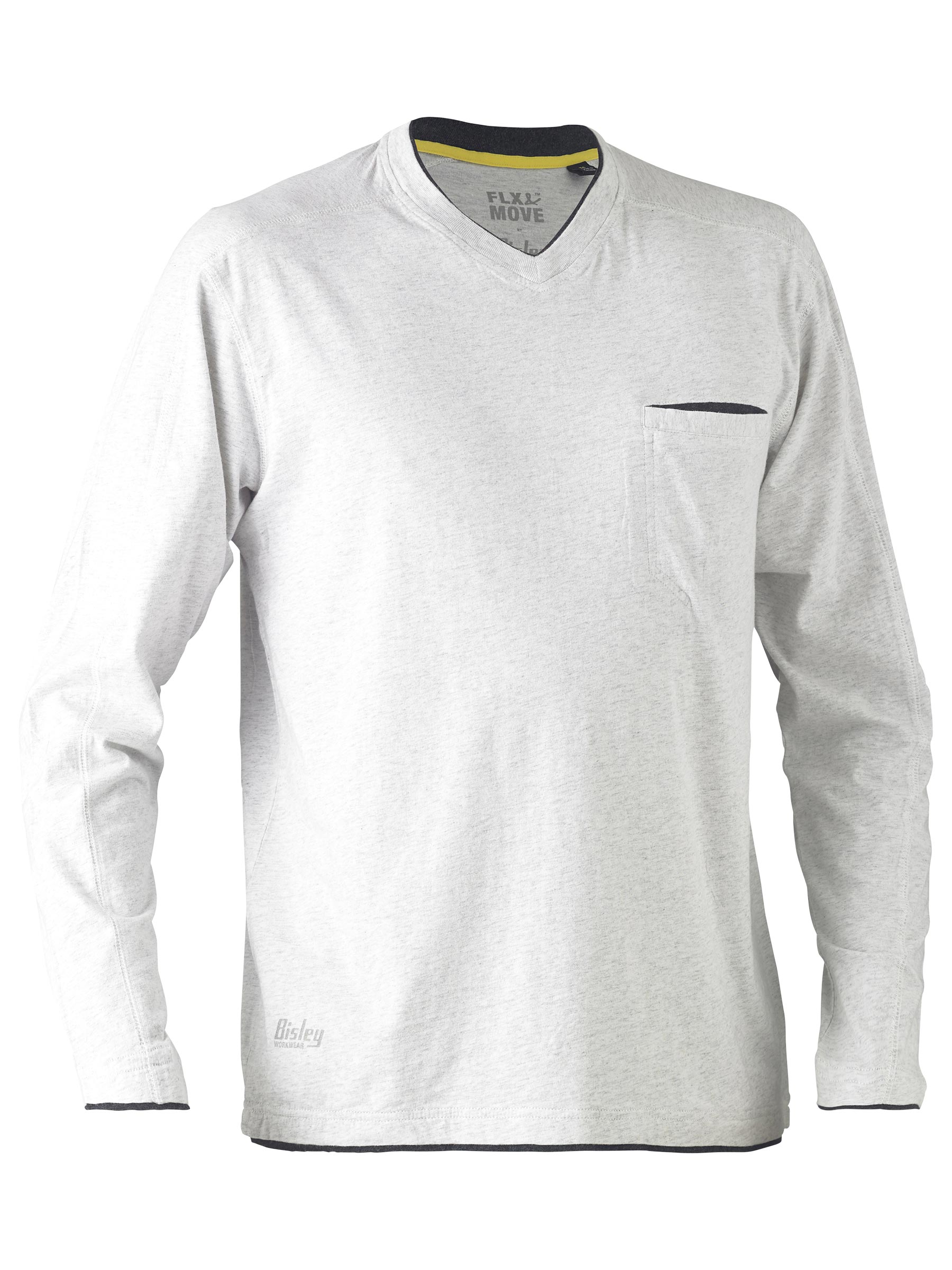 Flex & Move Cotton V Neck Tee L/S