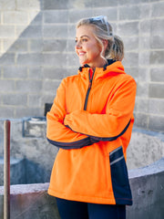 Women's Hi Vis Liquid Repellent Fleece Hoodie BKL6571