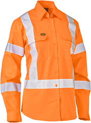 Women's Taped X Back Lightweight Hi Vis Drill Rail Shirt