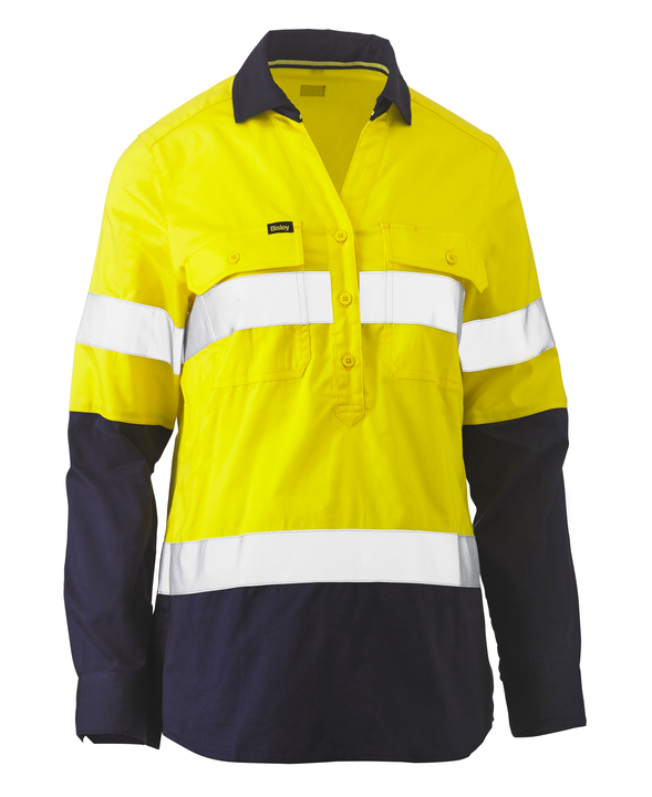 Women's Taped Hi Vis Stretch V-neck Shirt
