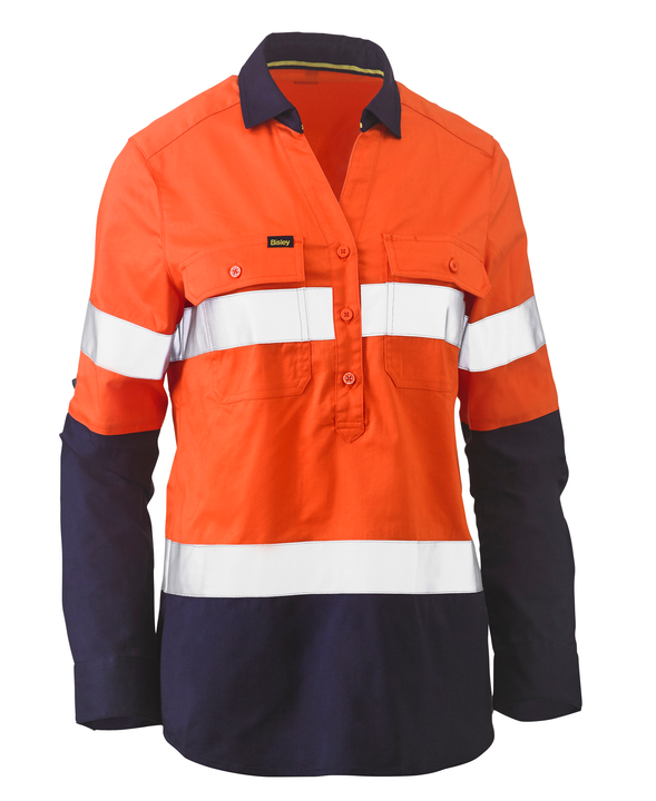 Women's Taped Hi Vis Stretch V-neck Shirt