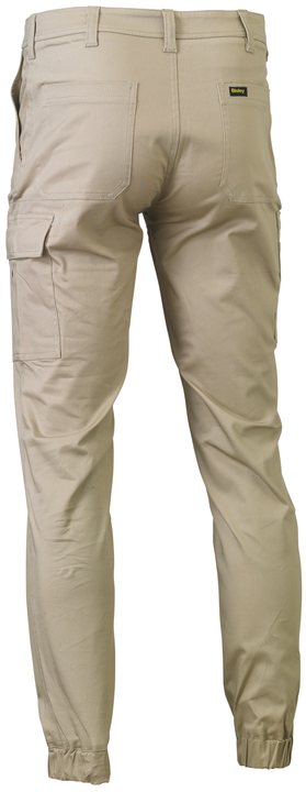 Stretch Cotton Drill Cargo Cuffed Pants