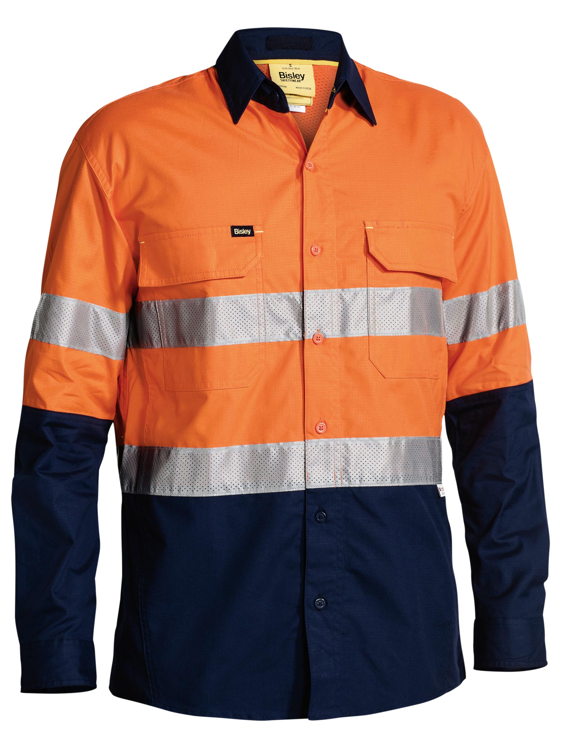 Bisley 3M Taped X Airflow Ripstop Hi Vis Shirt L/S