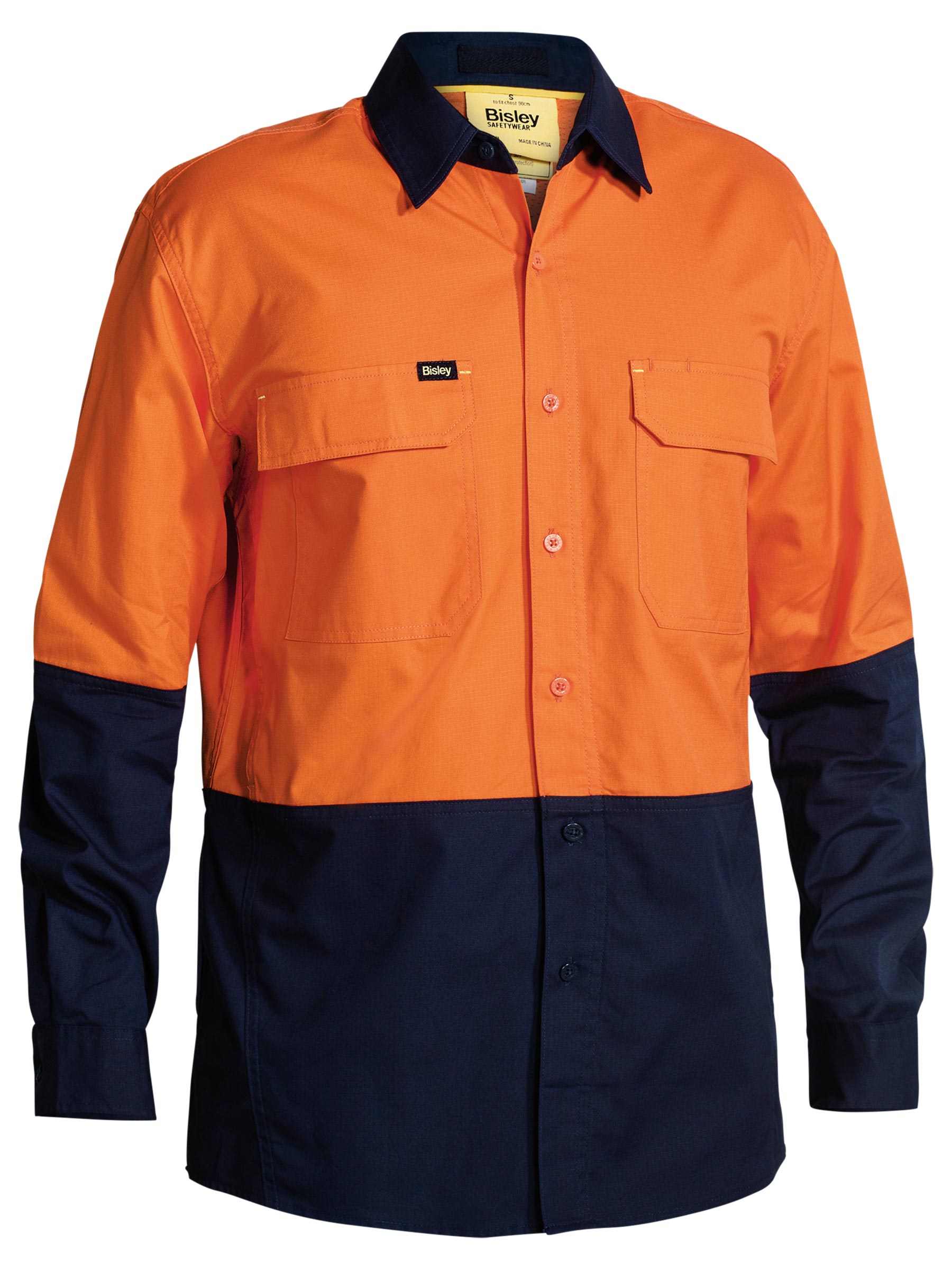 Bisley X Airflow Ripstop Hi Vis Shirt L/S