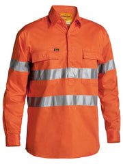 Bisley Taped Hi Vis Cloced Front Shirt