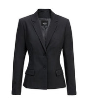 Stretch Wool Blend 2 Button Mid Length Jacket