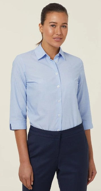 Poly Cotton End-on-end 3/4 Sleeve Shirt