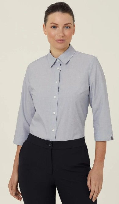Poly Cotton End-on-end 3/4 Sleeve Shirt