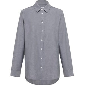 Shirt Women's Cotton Chambray Long Sleeve Relaxed Fit Copy