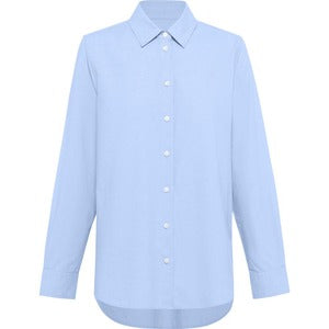 Shirt Women's Cotton Chambray Long Sleeve Relaxed Fit Copy