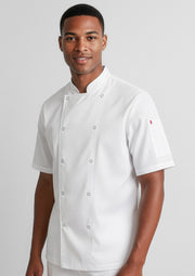 Zest Mens Short Sleeve Chef Jacket CH232MS