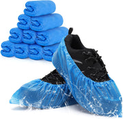 Polypropylene (PP) Shoe Cover Blue, Non Slip Sole - 100pcs/bag
