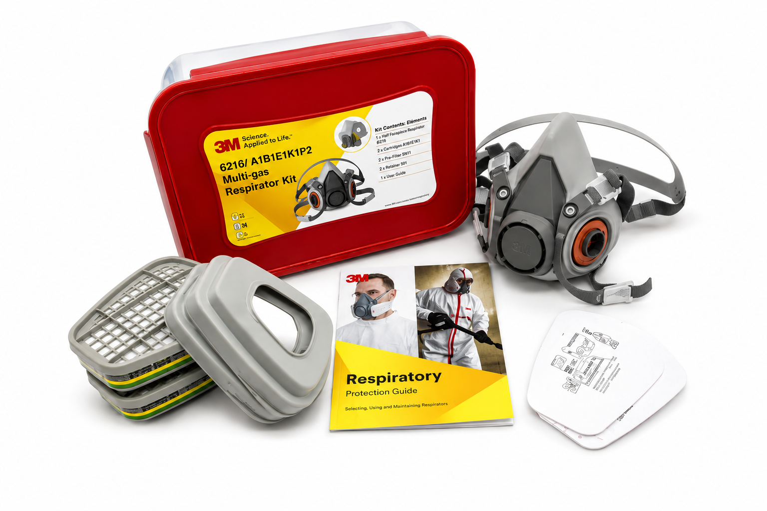 3M Multi-Gas Respirator Kit 6259 A1B1E1K1P2 Medium 3M6259
