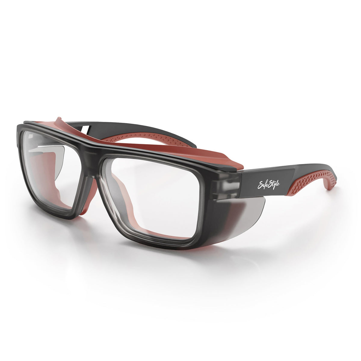 SafeStyle Converts Matte Graphite/Red Frame Clear Lens SPCO1-0000
