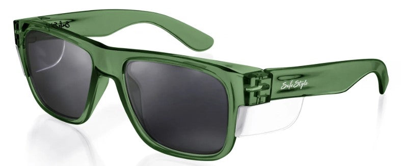 Safety Glasses Fusion Green Frame Polarised UV400 FGRP100
