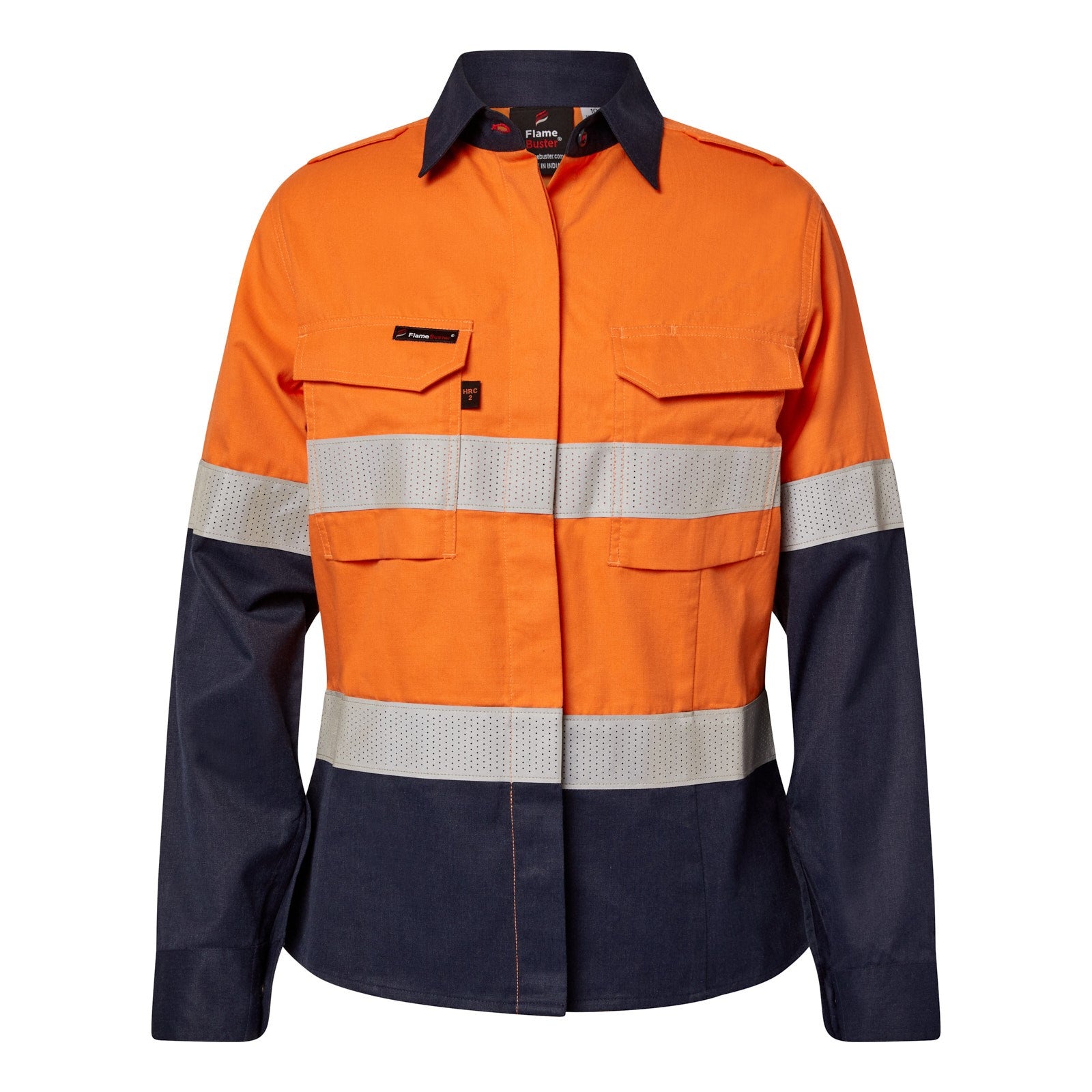 Torrent HRC2 Ladies Hi Vis Two Tone Open Front Shirt With Gusset Sleeves And Fr Reflective Tape