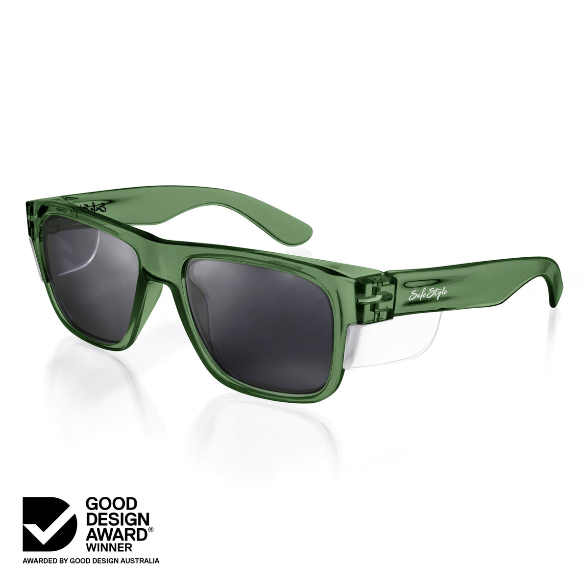 Safety Glasses Fusion Green Frame Polarised UV400 FGRP100