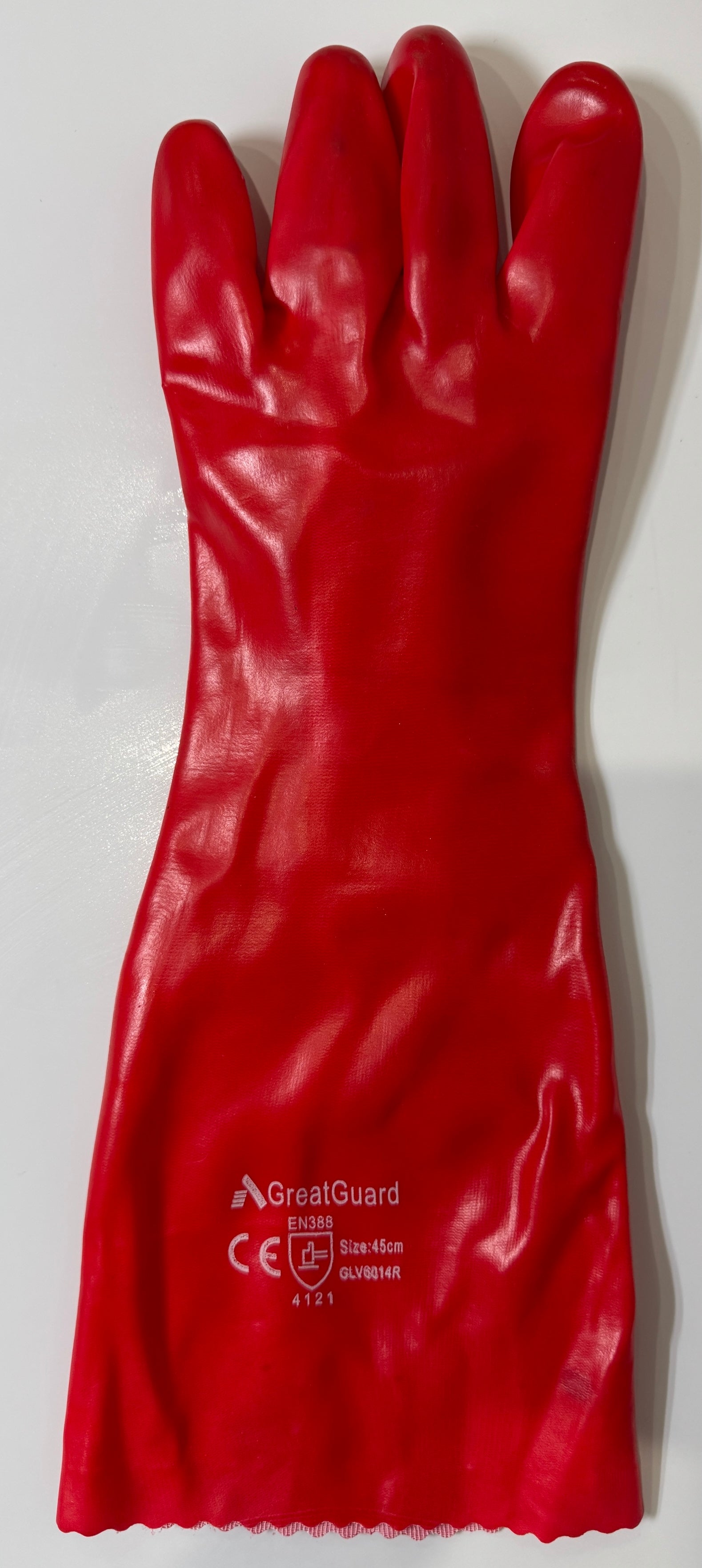 Red PVC Gauntlet Gloves (Carton Of 60)