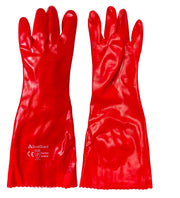 Premium quality red pvc gauntletglove 45CM