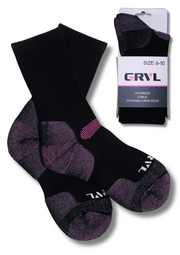 Hi Torque Coolmax 2 Pack Womens Black 6-10 GRVLS7-BLK-SS3