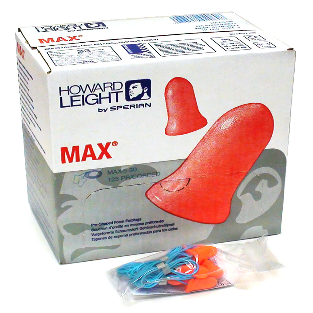 Honeywell Max-30 26db Cl5 Corded Earplugs (bx 100pr)
