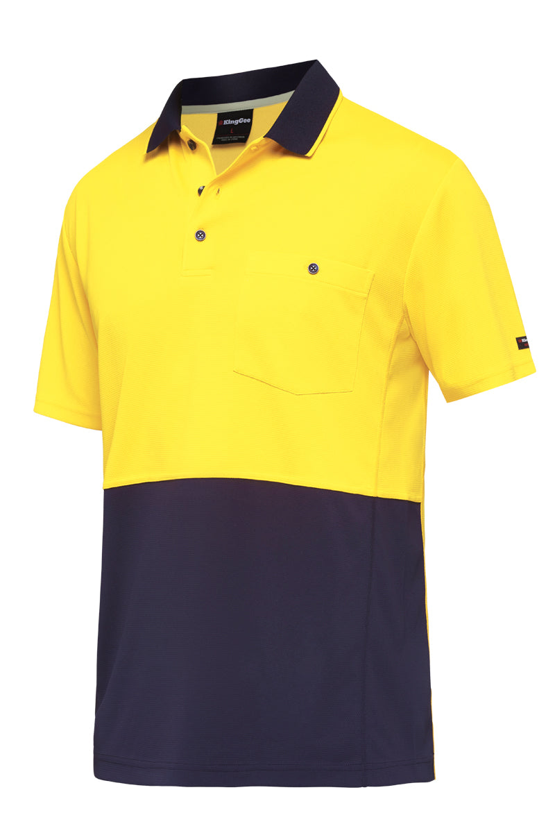 King Gee Workcool Hyperfreeze Spliced Polo Short Sleeve