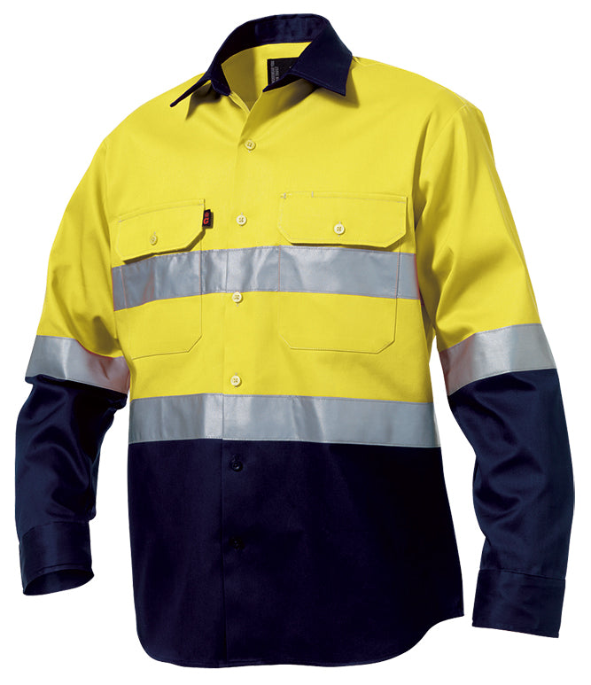 Reflective Spliced Drill Shirt L/S
