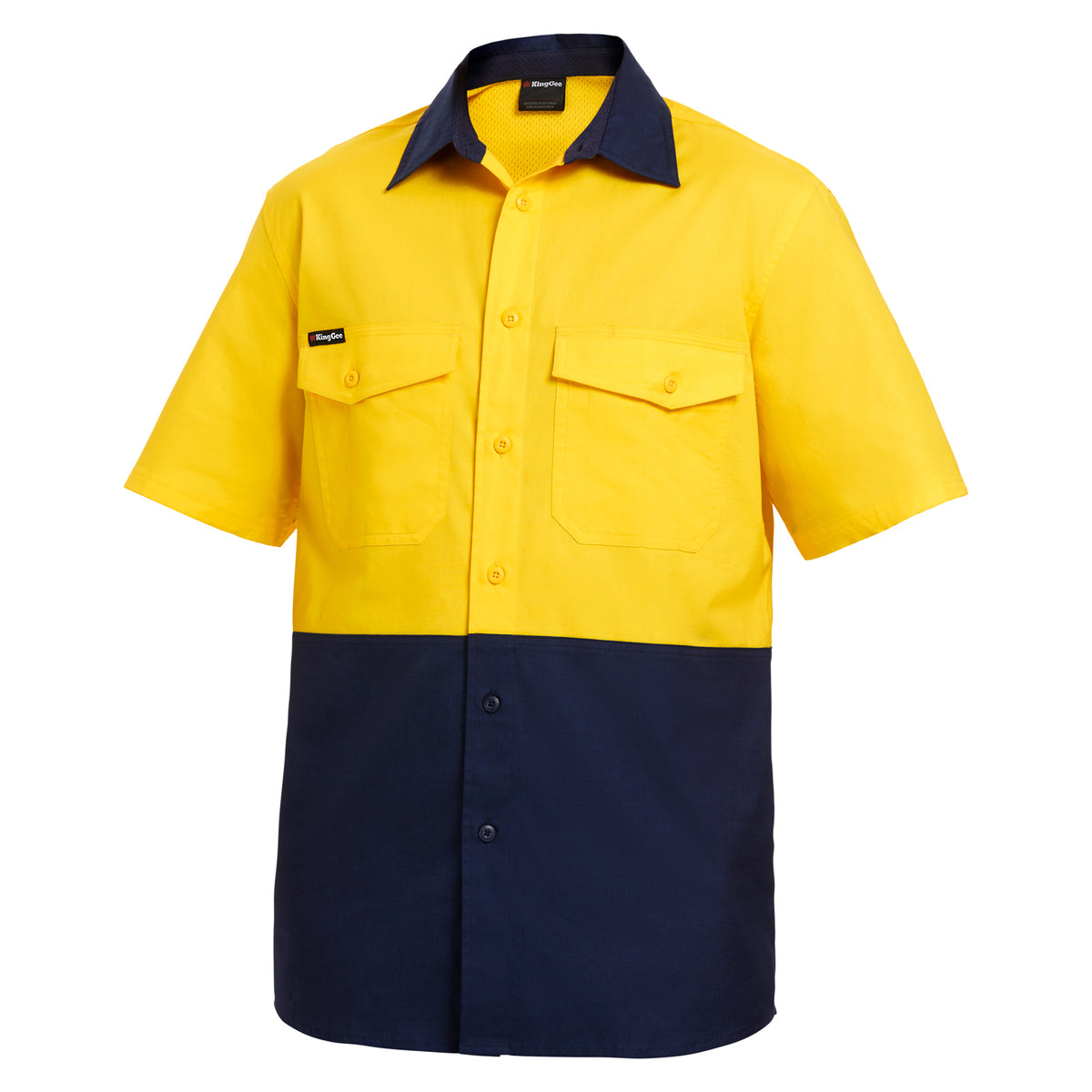 Workcool 2 Hi Vis Two Tone Short Sleeve Drill Work Shirt K54875