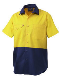 Workcool 2 Hi Vis Two Tone Short Sleeve Drill Work Shirt K54875