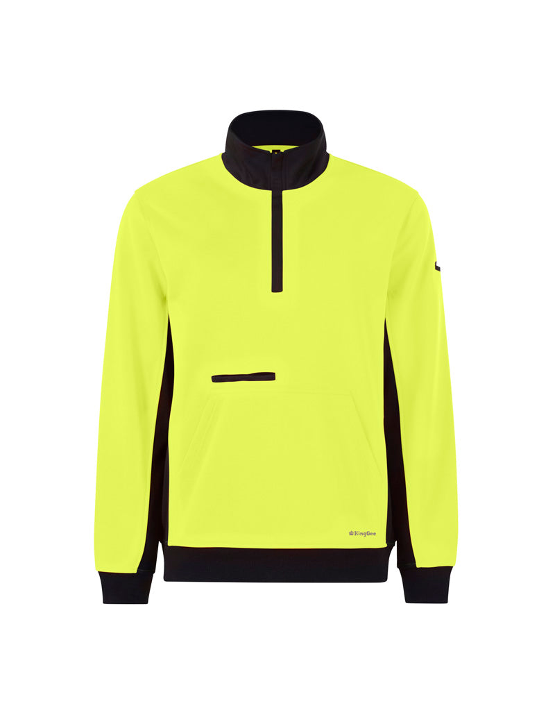 King Gee Hi Vis 1/4 Zip Fleece