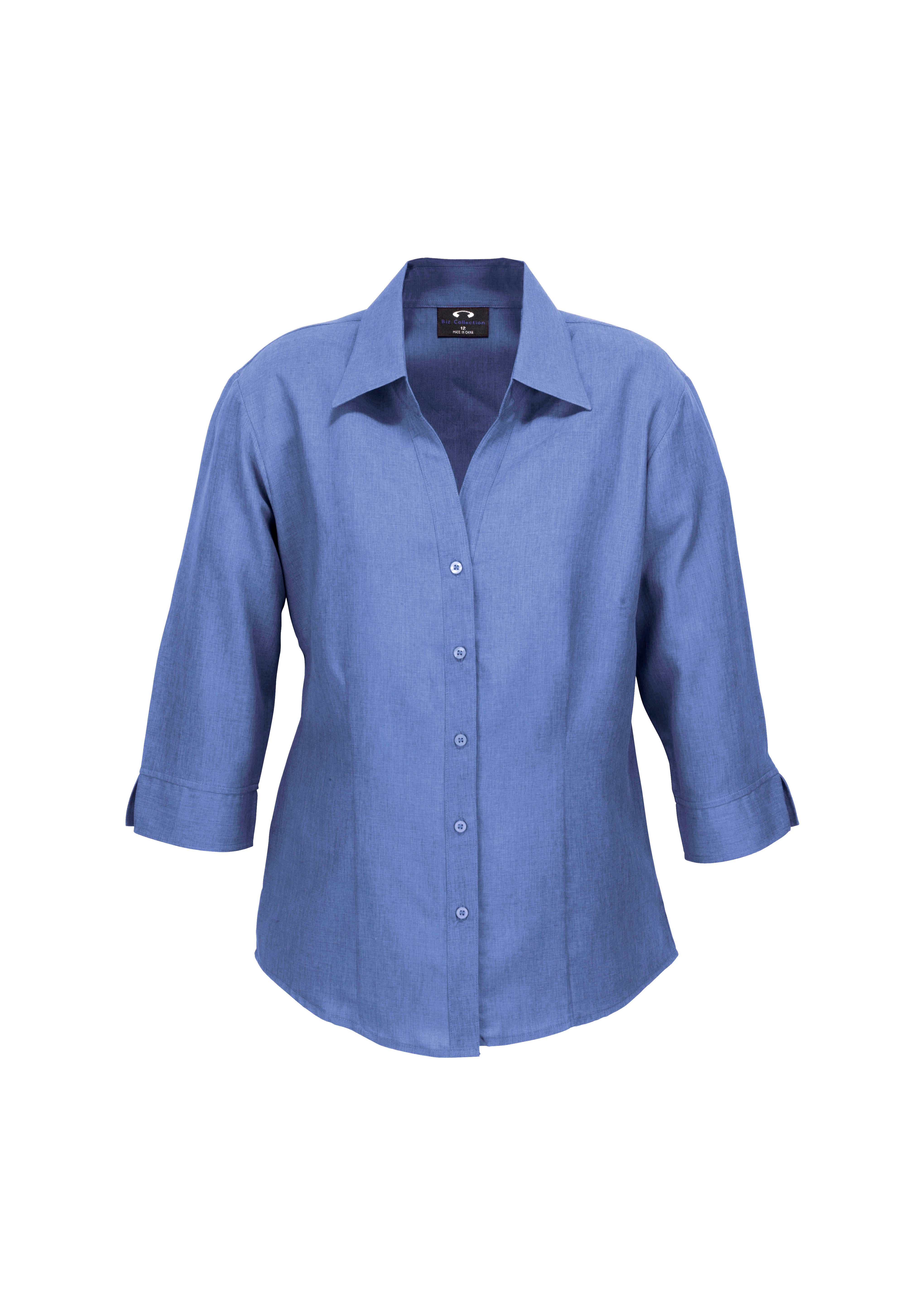 Ladies 3/4 Sleeve Oasis Plain Shirt