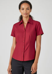 Ladies S/S Oasis Plain Shirt LB3601