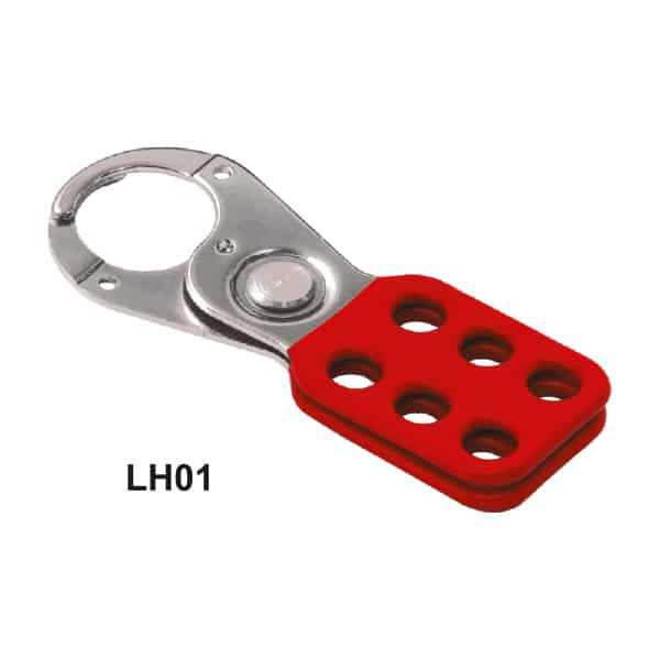 Vinyl Coated Hasp 25mm Red 6 Holes LH01
