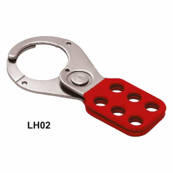 Vinyl Coated Hasp 38mm Red 6 Holes LH02