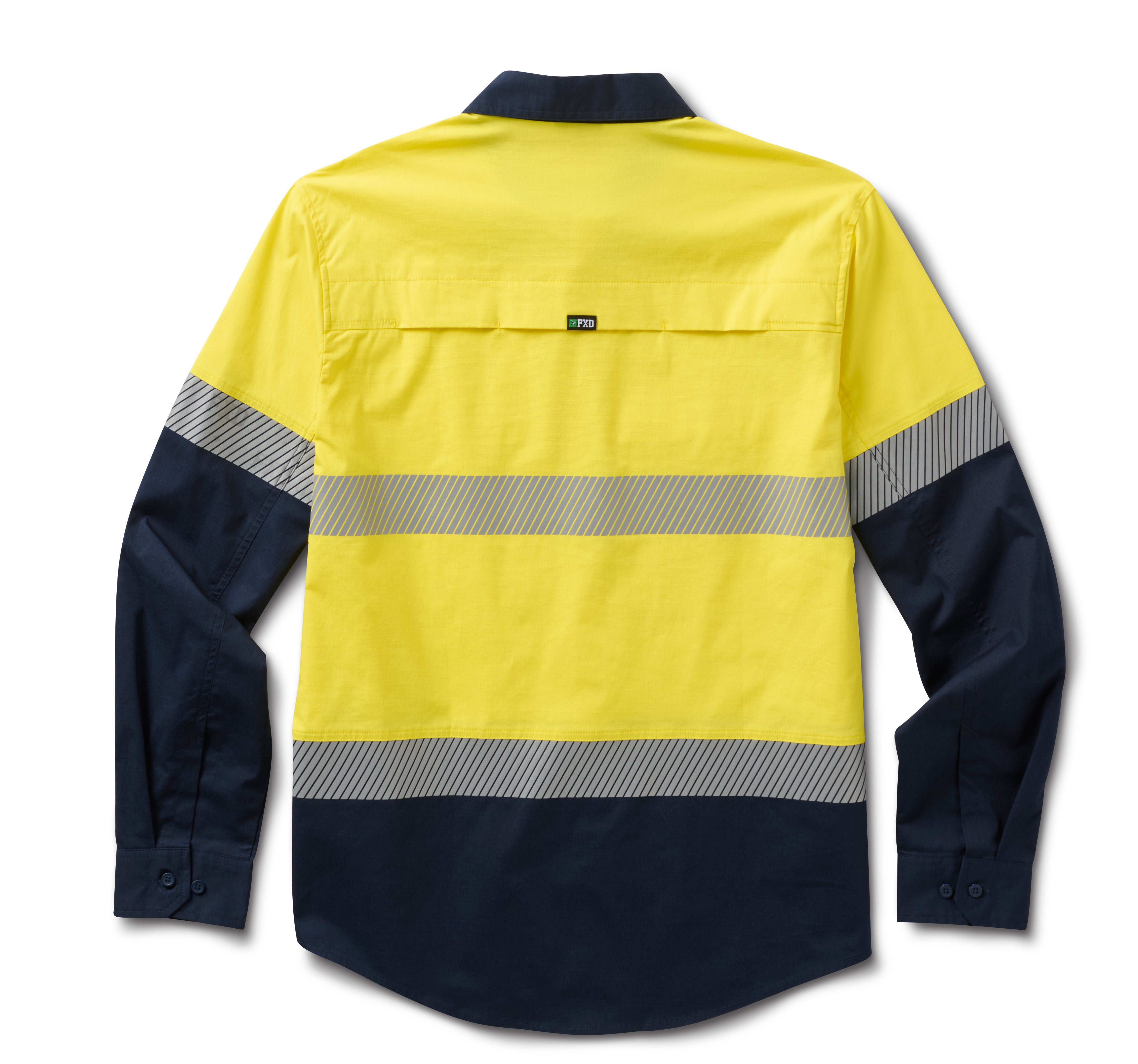 FXD Taped Hi-Vis Vented Stretch Long Sleeve Work Shirt LSH4T