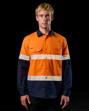 FXD Taped Hi-Vis Vented Stretch Long Sleeve Work Shirt