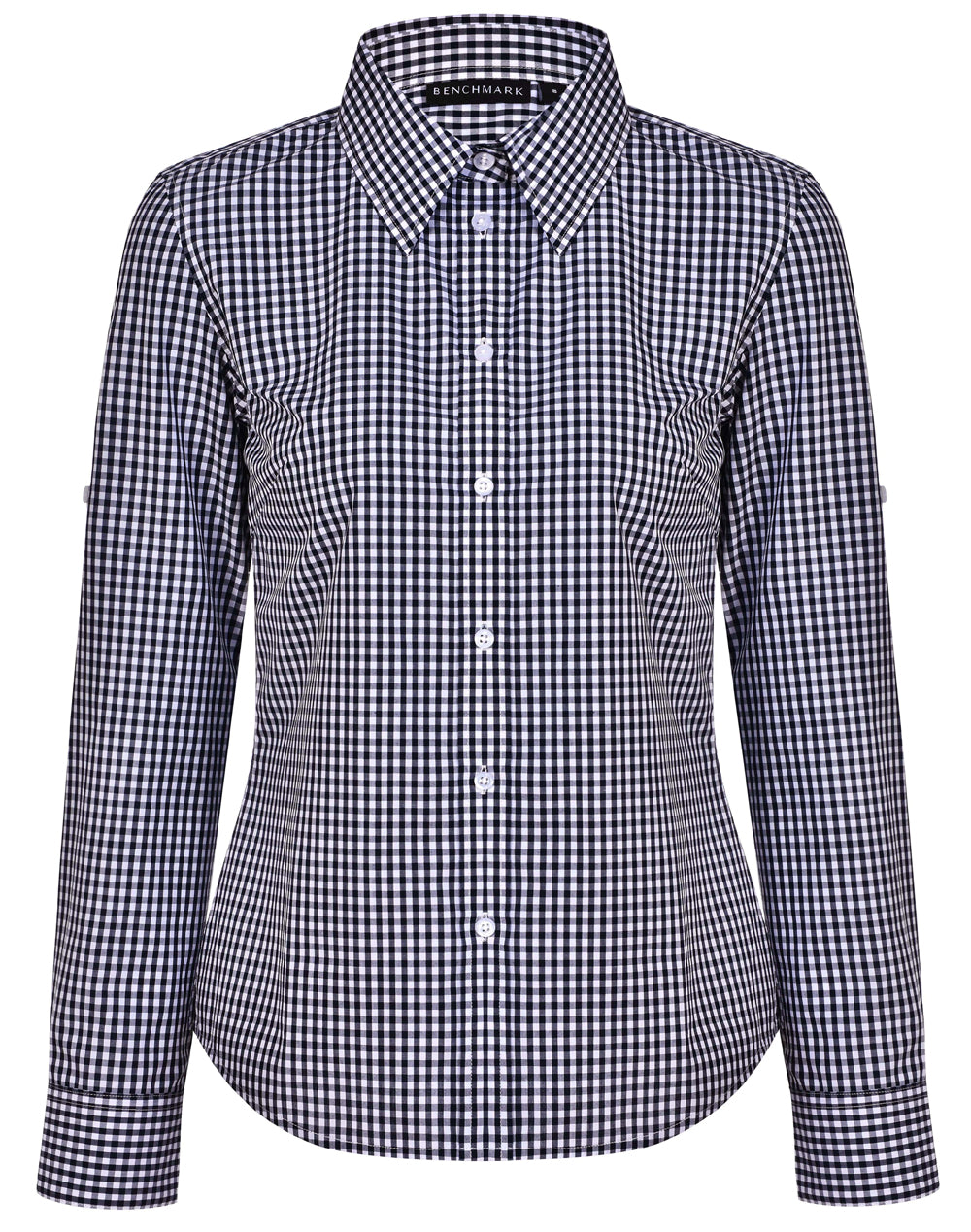 M8300l Ladies Gingham Check Long Sleeve Shirt