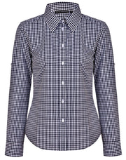 M8300l Ladies Gingham Check Long Sleeve Shirt