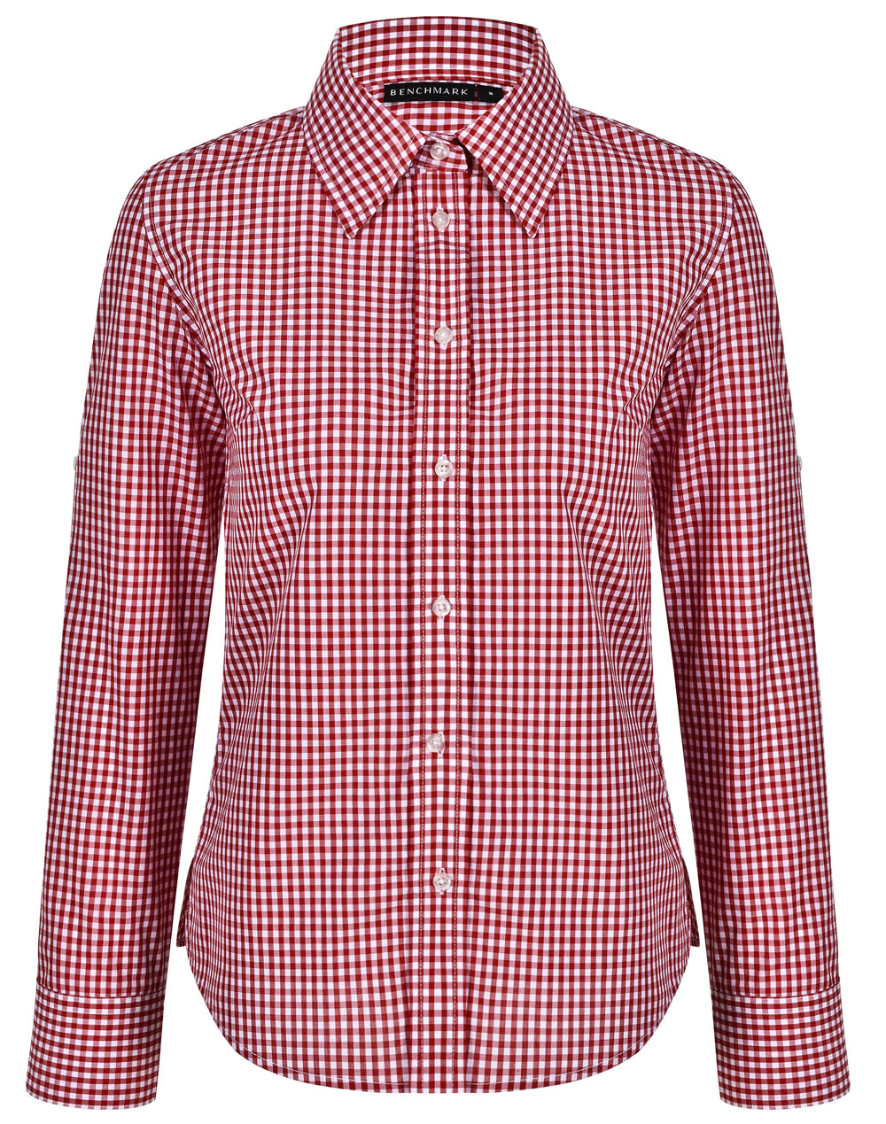 Ladies Gingham Check Long Sleeve Shirt M8300l
